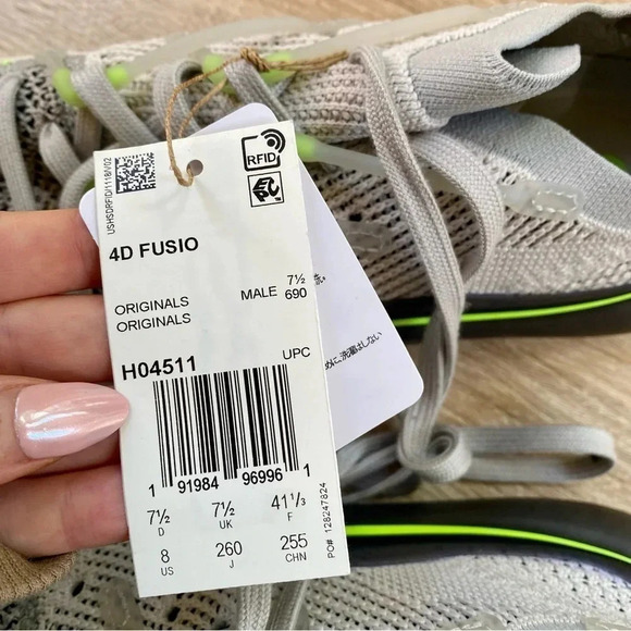 NWT Adidas Originals 4D Fusio Sneakers Shoes Running Grey Solar Yellow Women 9 - Picture 3 of 17